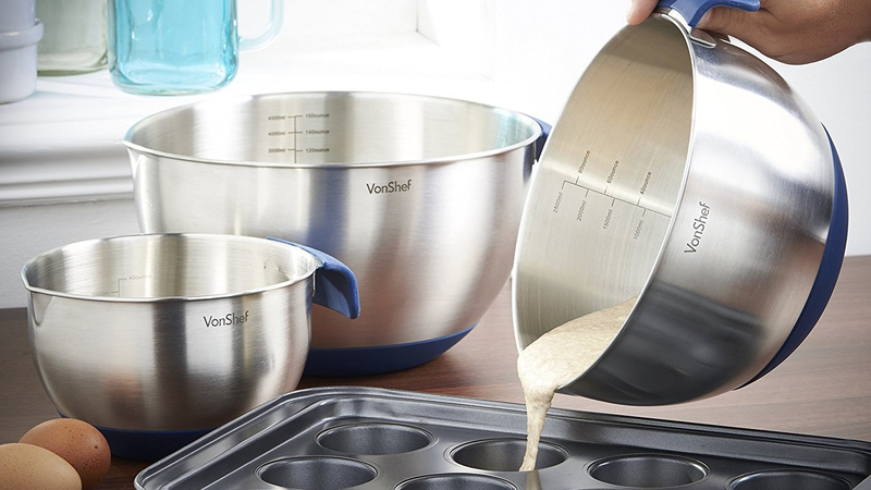 VonChef Mixing Bowls, Set of 3, $25